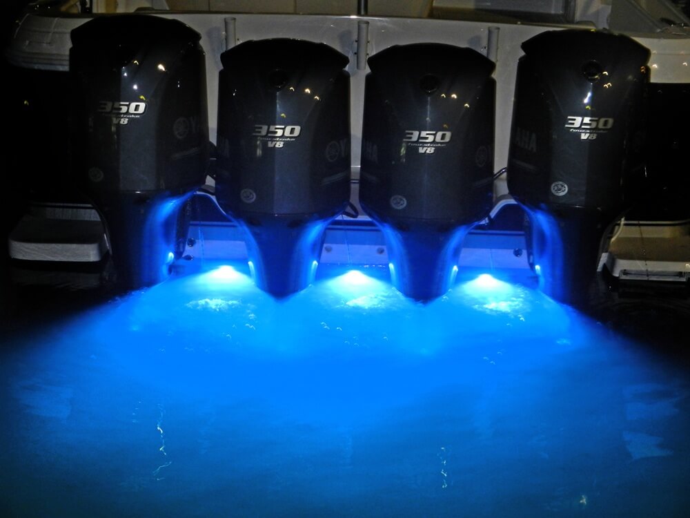 blue led underwater lights