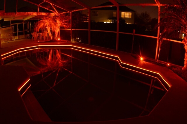 red led pool perimter lighting